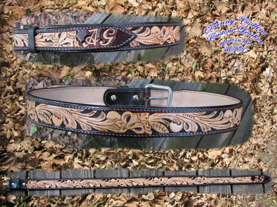 Custom Tooled Belt Deposit - Ozark Mountain Leather Works