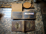 Badlands Bison Bi fold wallet with Rattlesnake Inlay, Leather Wallet, Men's Wallet, Bison Leather Wallet