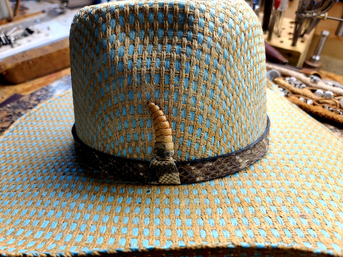 Rattlesnake Hat Band 3/4 With Silver Buckle Set – Danny Collins Custom  Leather