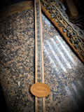Leather Belt With Prairie Rattler Inlay, Exotic Leather Belt