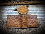Embossed Ostrich Bi fold Wallet, Ostrich Wallet, Men's wallet