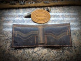 Embossed Ostrich Bi fold Wallet, Ostrich Wallet, Men's wallet