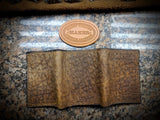 Badlands Bison leather Tri fold wallet, Leather Tri Fold