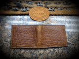 Shrunken Bison Bi fold wallet, Buffalo Leather Wallet, Men's Wallet