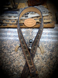 Crazy Horse Buffalo Leather Belt Western Diamondback Rattlesnake Inlay
