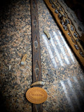 Crazy Horse Buffalo Leather Belt Western Diamondback Rattlesnake Inlay