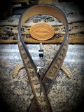 Crazy Horse Buffalo Leather Belt With Prairie Rattler Inlay, Exotic Leather Belt