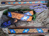 Tooled leather belts, Western Floral Belts, Hand Tooled Belts