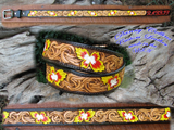 Tooled leather belts, Western Floral Belts, Hand Tooled Belts