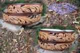 Custom leather belts, Tooled leather belts, Western Belts
