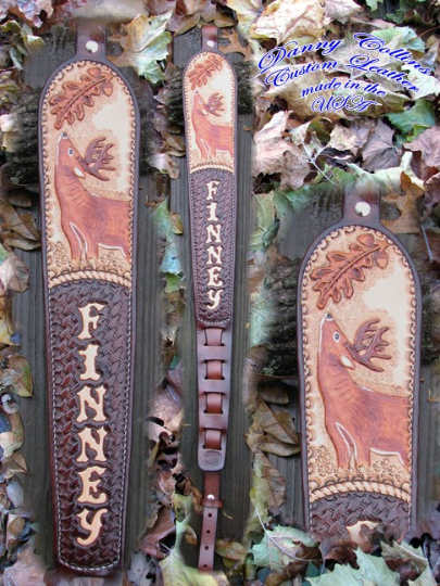 Tooled Leather Rifle Slings