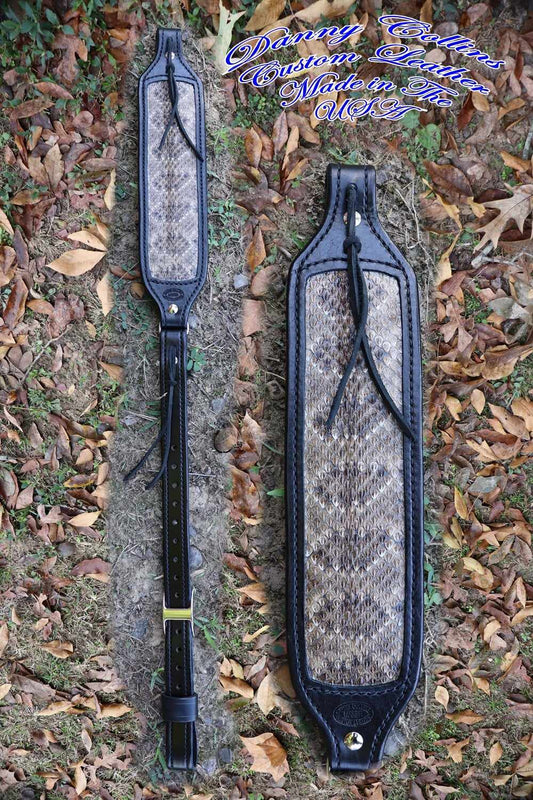 Black Buffalo Conway Rifle Sling with Rattlesnake Inlay