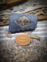 Stone River Buffalo buttstock ammo/cartridge sleeve with rattlesnake inlay.