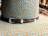 Rattlesnake Hat Band with silver Buckle Set