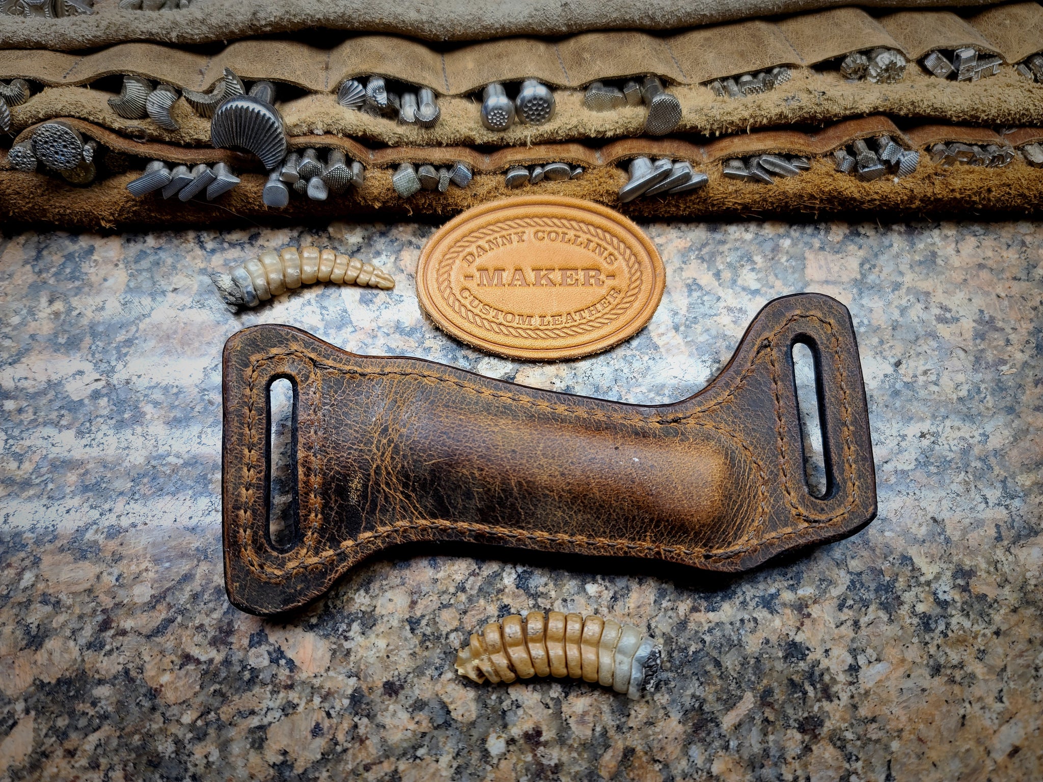 Case Sodbuster sheath, Buffalo leather Knife Sheath, Horizontal Knife