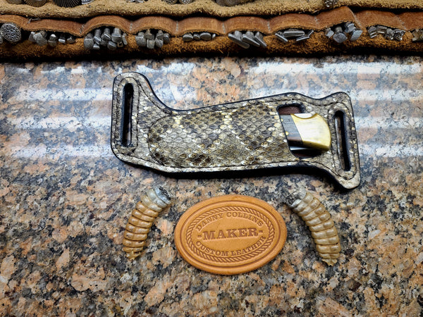 Custom Leather Knife Sheath 8 Overall 5 Fixed Blades - Crossdraw Carry  (SHEATH13) - RMB Custom Leather