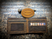 Badlands Bison Wallet with ID, Leather bifold wallet