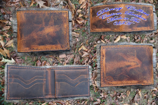 Badlands Elk Bi fold wallet, Leather Wallet, Men's Wallet, Elk Leather Wallet