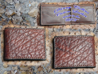 Shrunken Bull Hide leather Bi fold wallet, Bifold Wallet, Men's Wallet