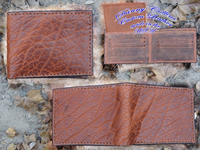 Shrunken Bison Bi fold wallet, Leather Wallet, Men's Wallet