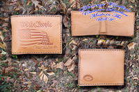 Bi fold wallet, Leather Wallet, Men's Wallet, Don't Tread on Me Wallet