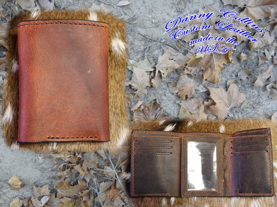 Tri fold wallet, Men's Trifold, Leather wallet