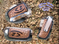 Personalized vertical carry leather knife sheathes, Custom knife sheath