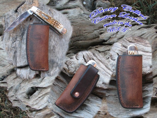Buffalo Case Trapper Knife sheath, Vertical Carry Trapper Sheath