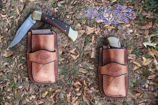 Cowboy knife sheath, Harness Leather Knife Sheath for Buck 110 (This is not a Buck Product)