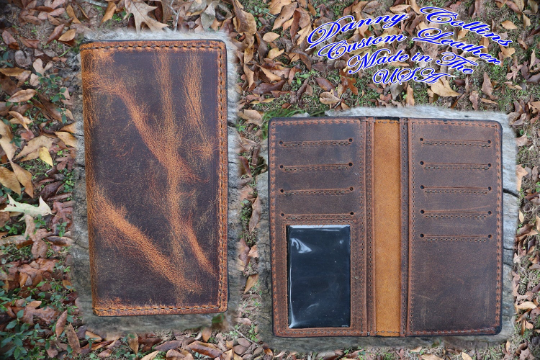 Badlands Elk Checkbook Wallet With ID, Elk Roper wallet, Elk Long Wallet, Leather Wallet, Mens Wallet